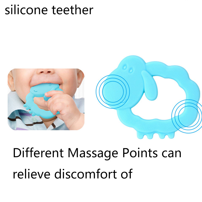 Colorful silicone teether