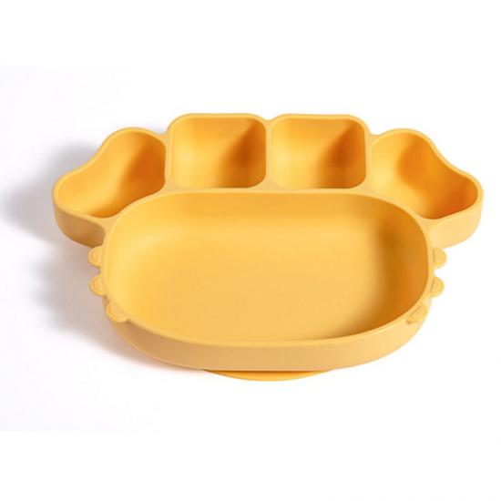 Children's silicone dinner plate with strong suction