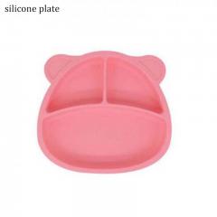 divided silicone plate with suction for kids
